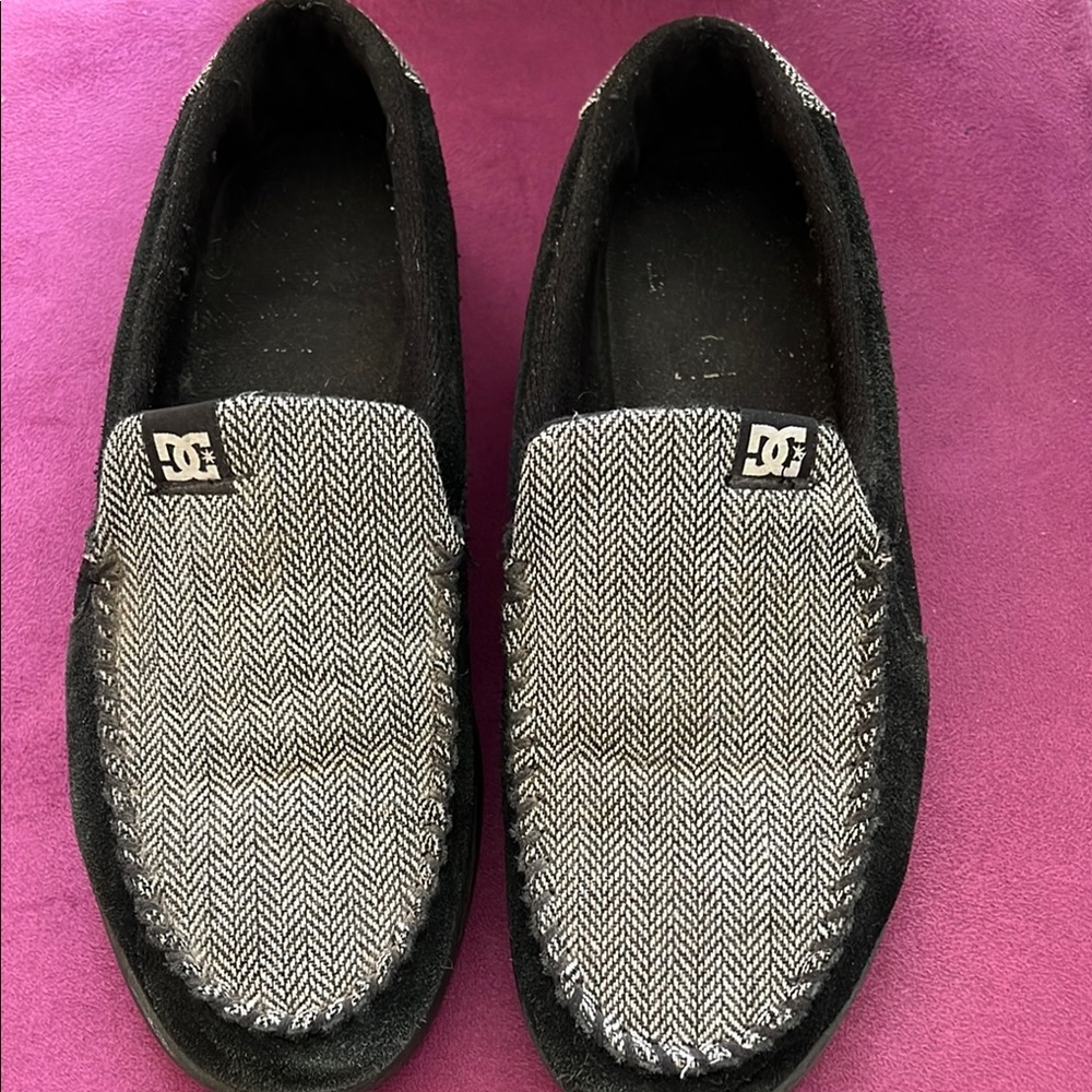 Men's Dolce & Gabbana Black and Gray Casual Slip-On Loafers  VTG Size 11